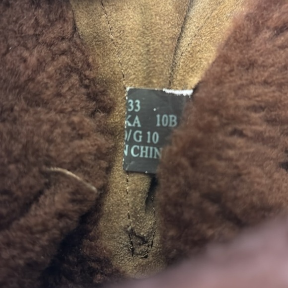 Coach Mid Winter Suede Sheepskin Pull On Brown Boots Size 10 - Picture 13 of 15